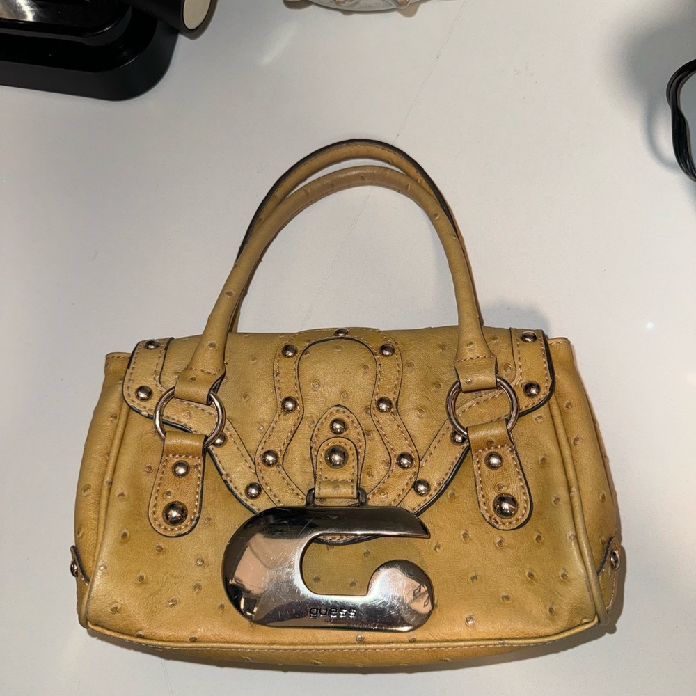 Vintage 2000’s Guess Ostrich Leather Mini Bag